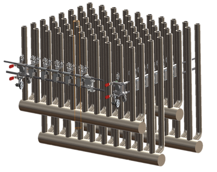 NURA module for independent hanging tubes